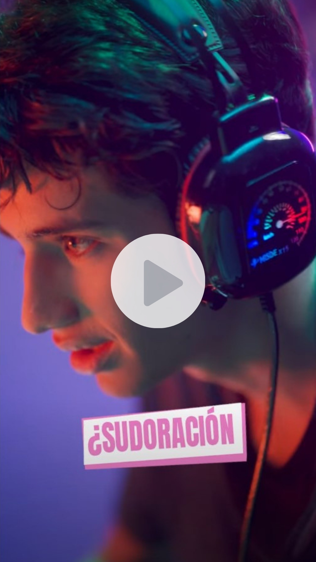 Gamer y sudoración