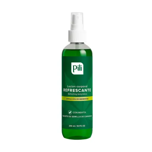 [D27909] LOCION CORPORAL REFRESCANTE CON ACEITE DE SEMILLAS DE CANNABIS PILI 240mL 